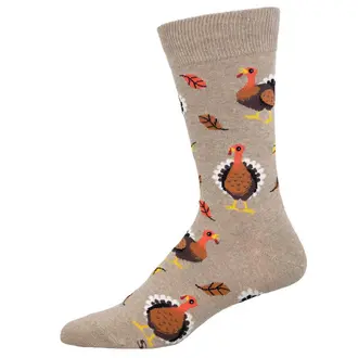 Socksmith Socksmith - Let's Talk Turkey - Hemp Heather - Crew - Men's