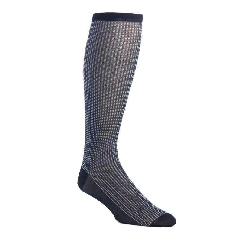 Dapper Classics Dapper Classics - Black and Ash Grenadine - Cotton - Over The Calf