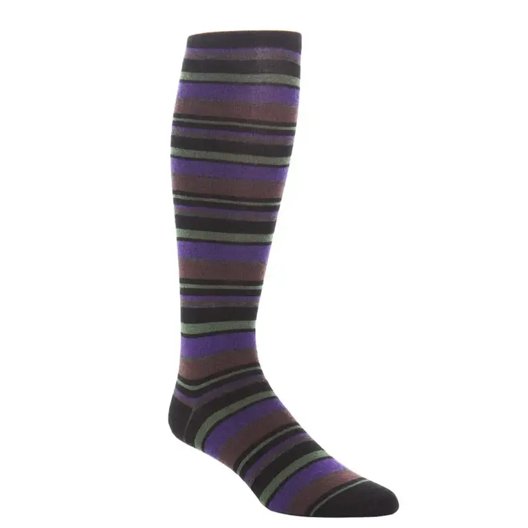 Dapper Classics Dapper Classics - Black with Pine Green/Royal Purple/Charcoal/Coffee Brown - Merino Wool - Over The Calf
