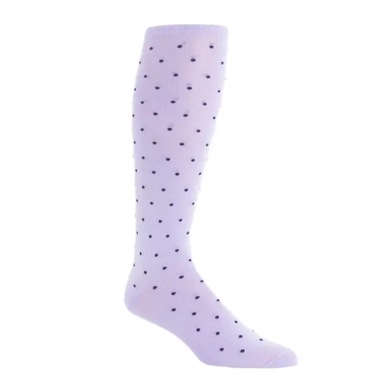 Dapper Classics Dapper Classics - Lavender with Purple Dot - Cotton - Over The Calf
