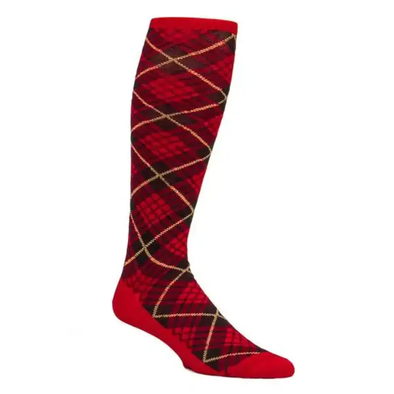 Dapper Classics Dapper Classics - Red with Black and Yellow Tartan - Cotton - Over The Calf