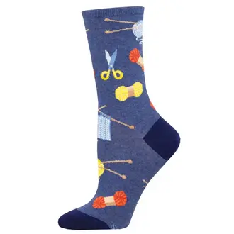 Socksmith Socksmith - Sew Knit - Blue Heather - Crew - Women's