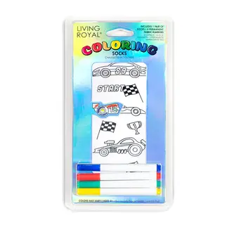 Living Royal Living Royal - Coloring  Socks - Racecar - Crew