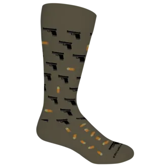 Brown Dog Hosiery Brown Dog Hosiery - 2nd Amendment - Sage - Men's