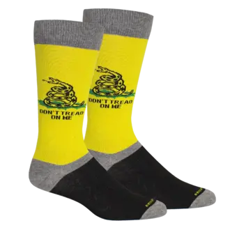 Brown Dog Hosiery Brown Dog Hosiery - Don't Tread On Me - Yellow - Men's