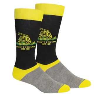 Brown Dog Hosiery Brown Dog Hosiery - Don't Tread On Me - Black - Men's