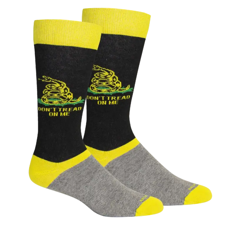 Brown Dog Hosiery Brown Dog Hosiery - Don't Tread On Me - Black - Men's