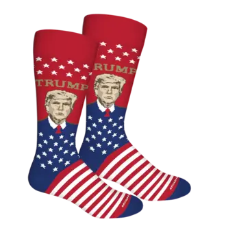 Brown Dog Hosiery Brown Dog Hosiery - Trump 45/47 Portrait - Red - Men's