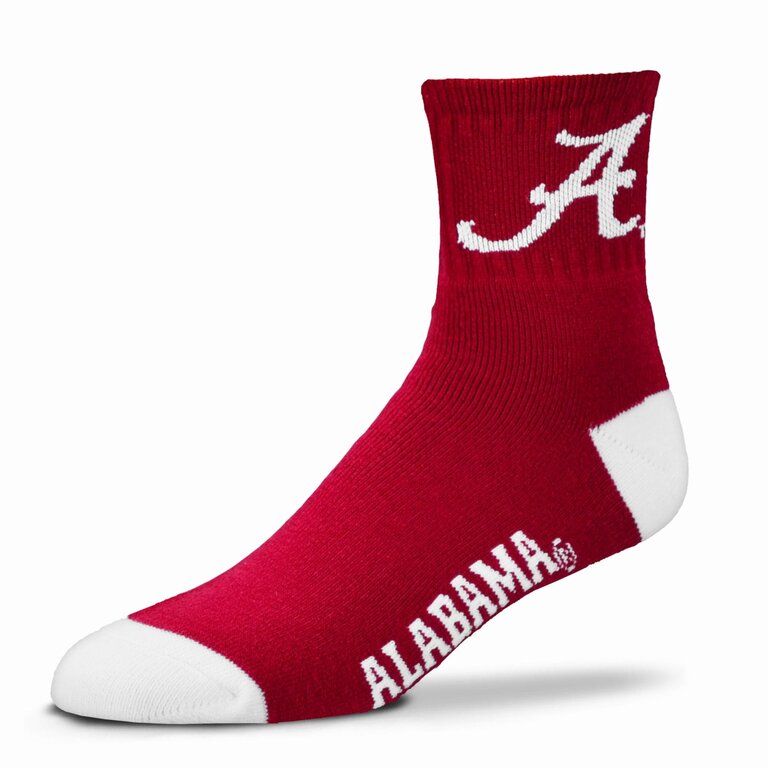 For Bare Feet FBF - Team Color - Quarter - Alabama Crimson Tide - Unisex