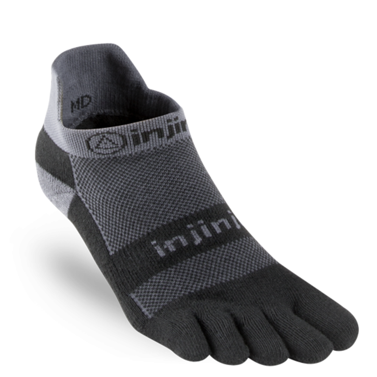 Injinji Injinji - Performance 2.0 Run - Midweight No-Show - Black/Gray