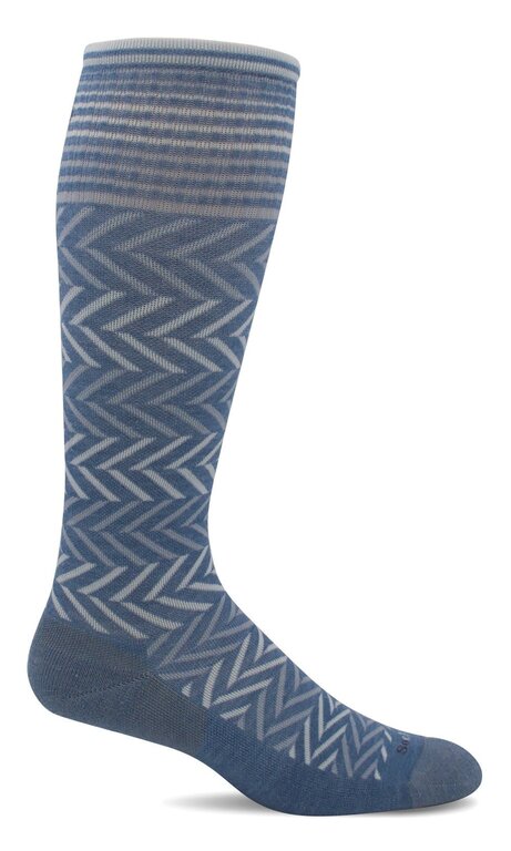 Sockwell Sockwell - Moderate Lifestyle Compression - Chevron - SW7W - Bluestone - Women's