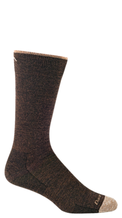 Darn Tough Vermont DARN TOUGH - Solid - Lightweight Crew - Chestnut - Men's