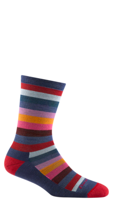 Darn Tough Vermont DARN TOUGH - Mystic Stripe - Lightweight Crew - Denim - Women's