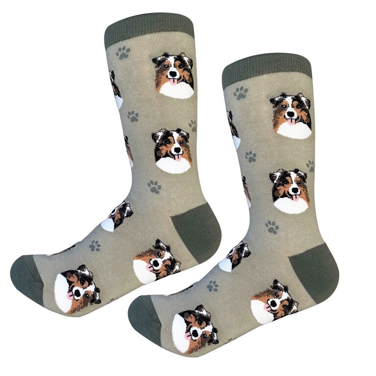 Sock Daddy Sock Daddy - Australian Shepherd - Olive - Crew - Unisex