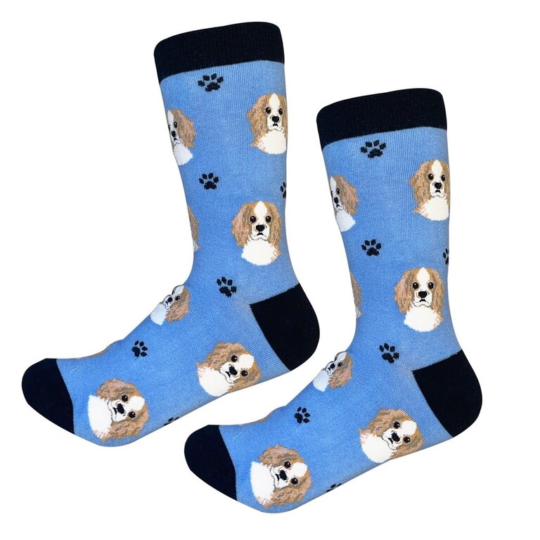 Sock Daddy Sock Daddy - Cavalier King Charles - Blue - Crew - Unisex