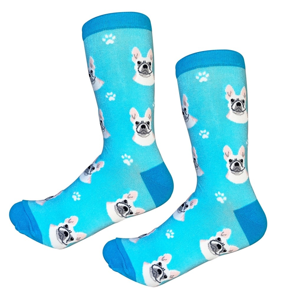 Sock Daddy - French Bulldog - Sky - Crew