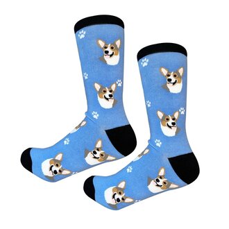 Sock Daddy Sock Daddy - Welsh Corgi - Blue - Crew