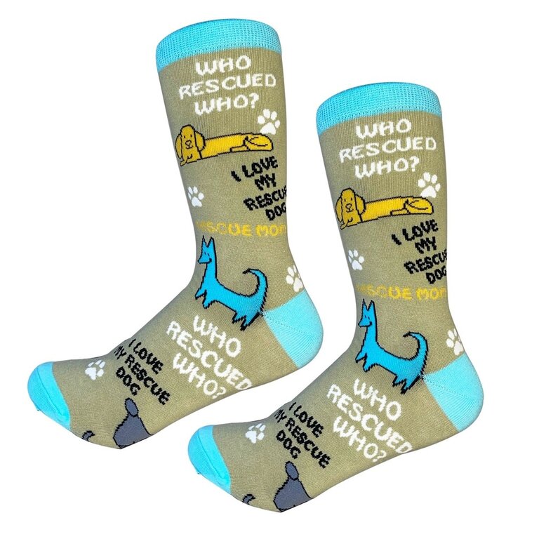 Sock Daddy Sock Daddy - Who Rescued Who? - Sage - Crew - Unisex