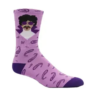 Moxy Socks Moxy Socks - Purple Paisley Pop Crew - OSFM