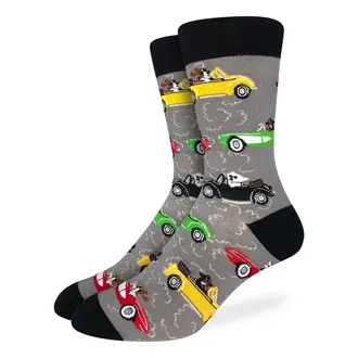 Good Luck Sock - Dogs Driving Cars - Unisex