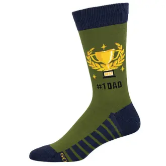 Socksmith Socksmith - #1 Dad - Green - Crew - Men's