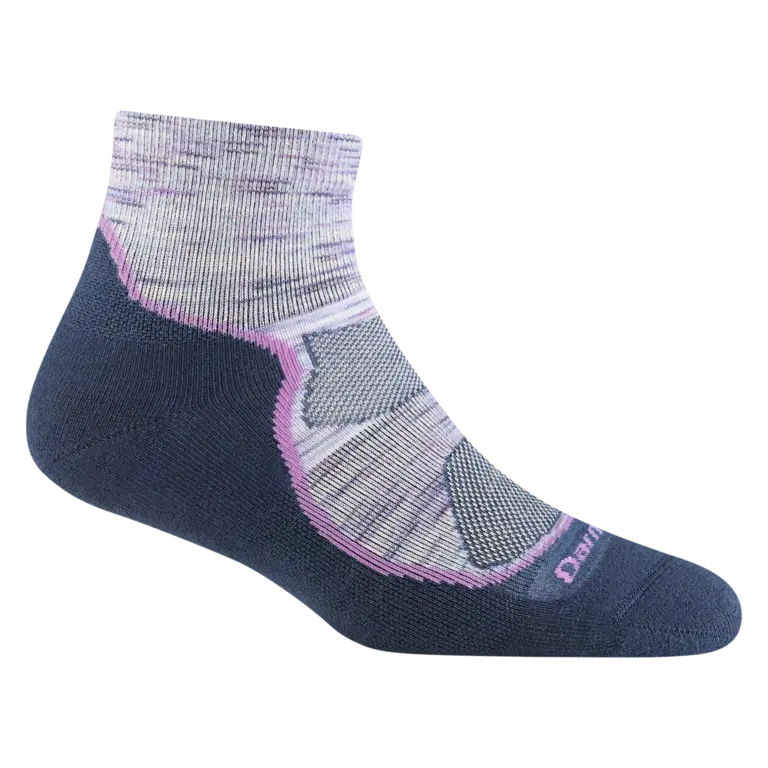 Darn Tough Vermont Darn Tough - Hiker - Lightweight with Cushion - Quarter - Cosmic Purple - Women's