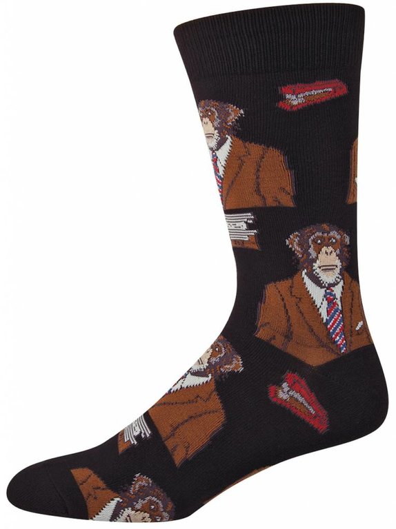 Socksmith Socksmith - Monkey Biz - Black - MNC362 - Crew - Men's