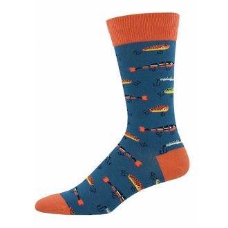 Socksmith Socksmith - Just Fishin' - Steel Blue - Crew - Men's