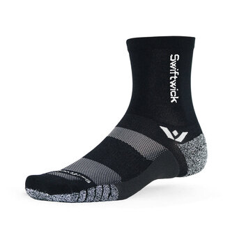 Swiftwick Swiftwick - Flite XT Logo - Mid-Crew - Black