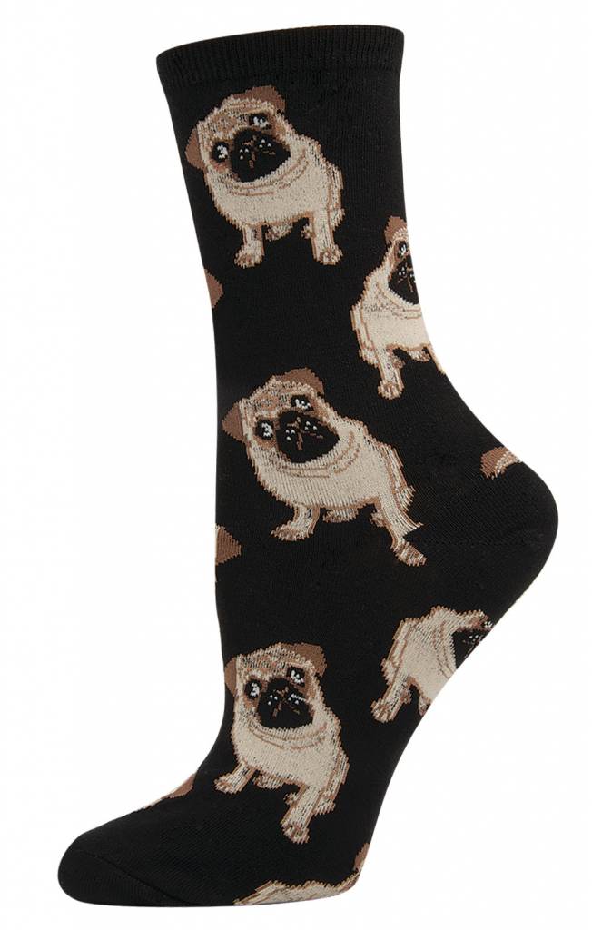 Socksmith - Pugs - Black - WNC338 - Crew - Women's