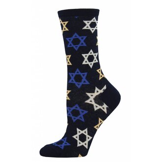 Socksmith Socksmith - Star Of David - Blue - Crew - Women's