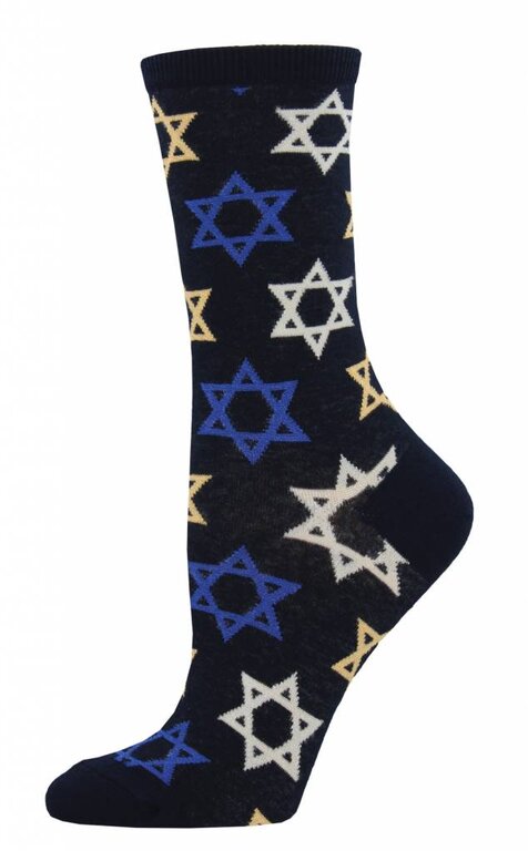 Socksmith Socksmith - Star Of David - Blue - WNC724 - Crew - Women's