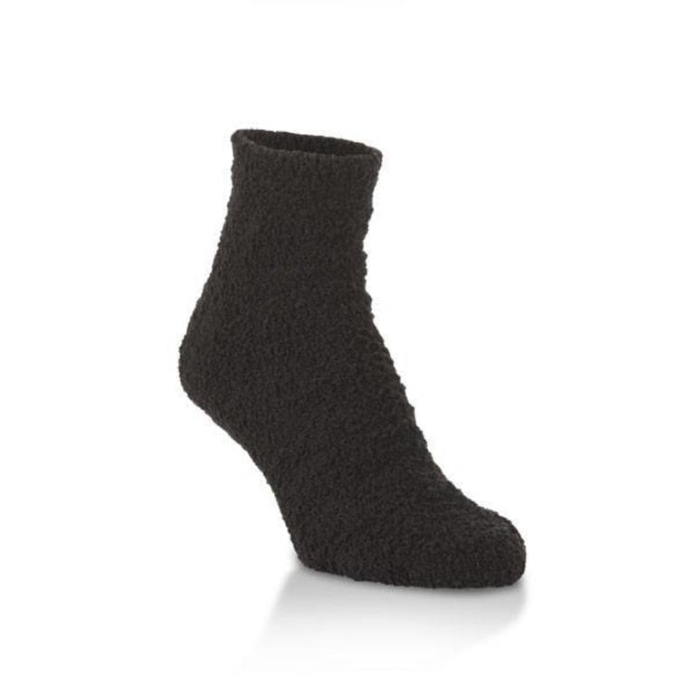 World's Softest World's Softest - Cozy Quarter with Grippers - W2441 - Black