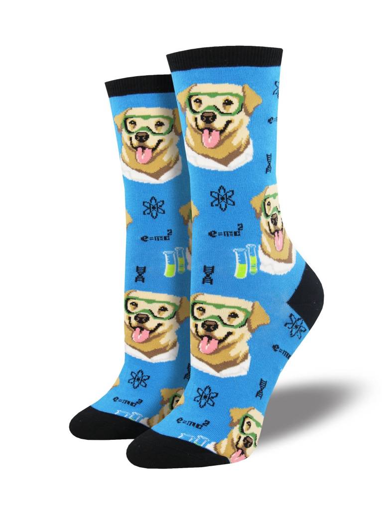 Socksmith - Science Lab - Blue - Crew - Women's