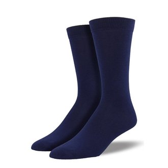 Socksmith Socksmith - Bamboo - Solid - Navy - Crew - Men's