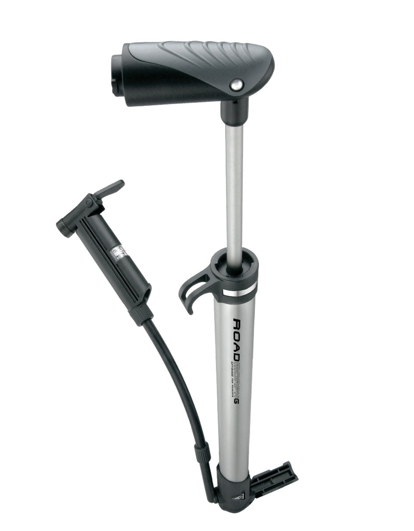 Topeak Road Morph Frame Pump with Gauge: Silver/Black