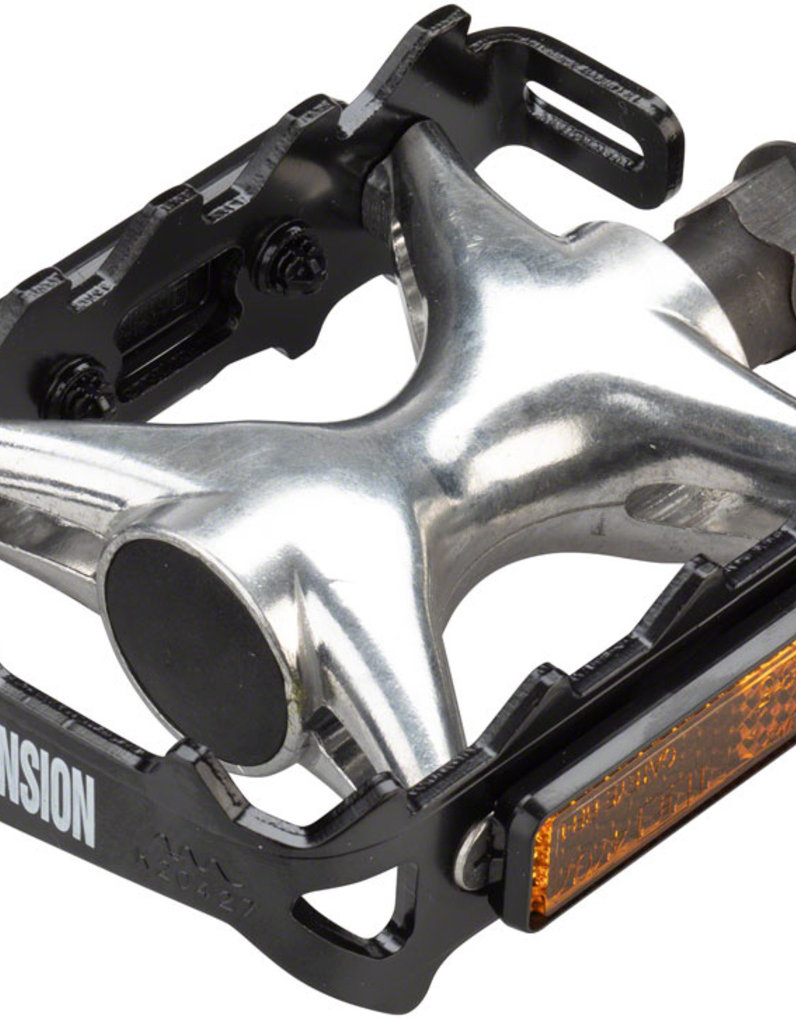 Black/Silver Dimension Mountain Compe Pedals - Platform, Aluminum, 9/16",