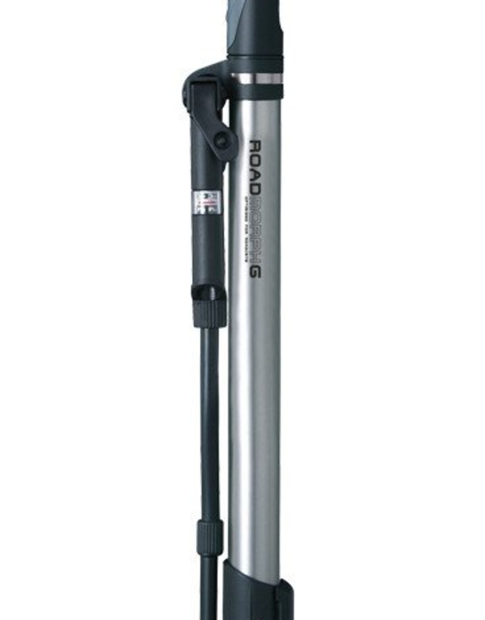 Topeak Road Morph Frame Pump with Gauge: Silver/Black
