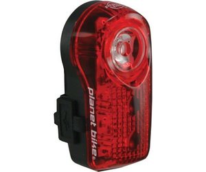 Red//Clear//White Planet Bike LED Superflash Turbo Taillight