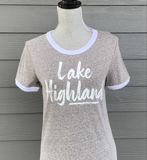 UA SS Tee W/White Trim Lake Highland