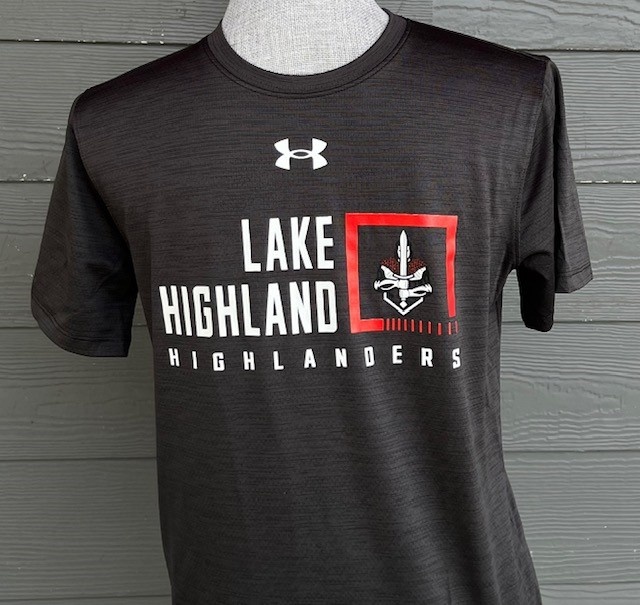 UA Youth Lake Highland Mascot in Box Highlanders Tech Tee SS 23