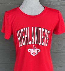 UA Womens Tech Tee Highlanders LHP Logo SS 23