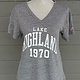 League Adult League V neck Lake Highland 1970 in White