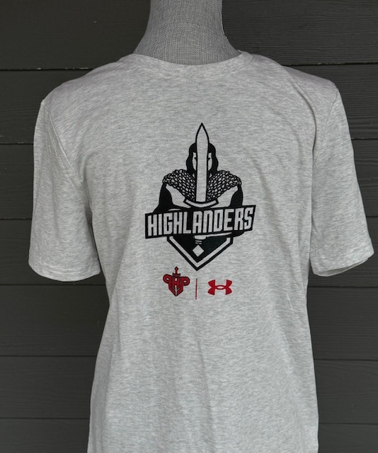 UA Adult Performance Cotton SS Tee Mascot over LHP /UA Logo 24