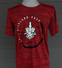 Adult Nike Velocity  SS Tee Lake Highland Prep circle w/Mascot on the middle 24