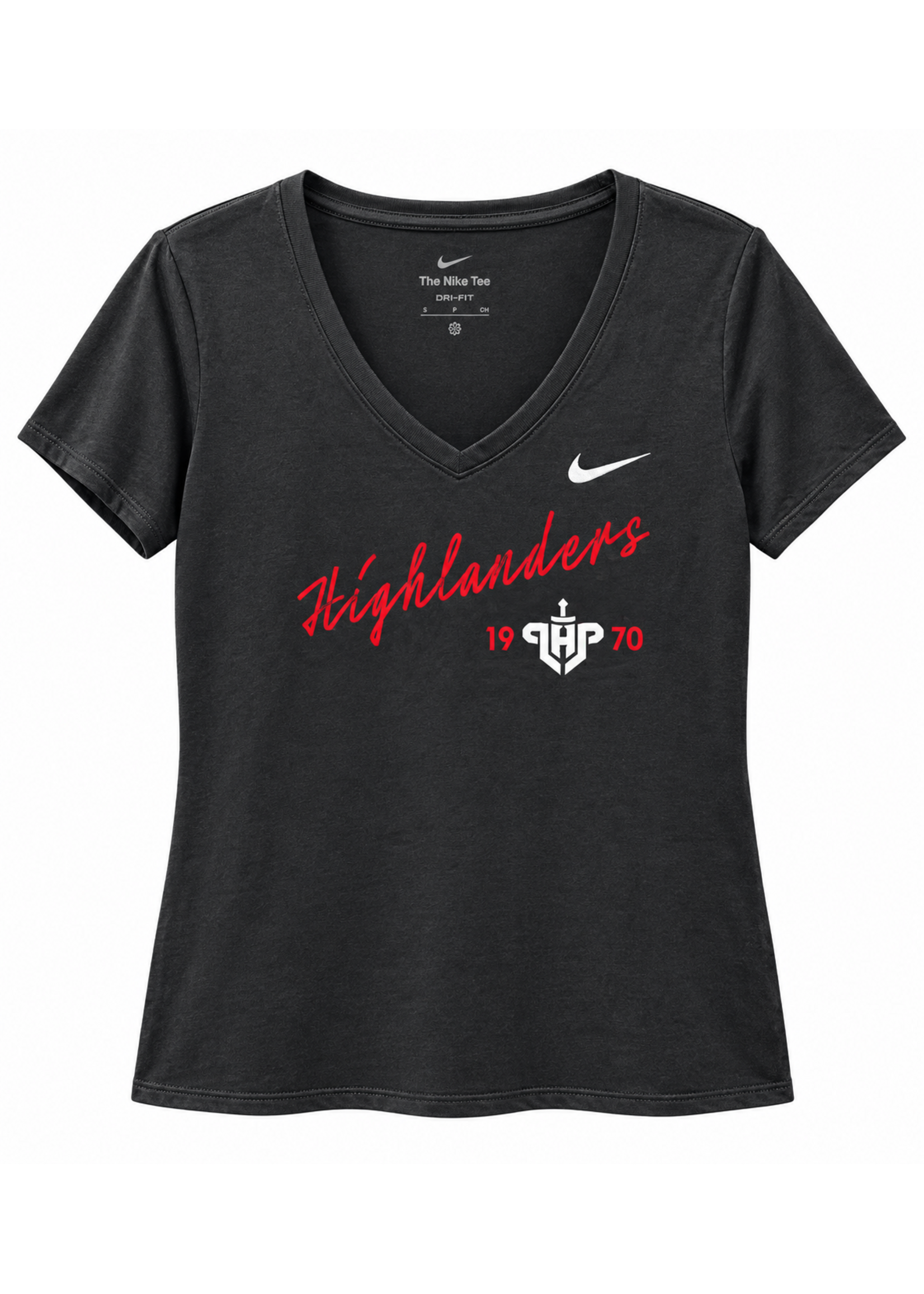 Ladies Nike SS V Neck Tee Highlanders 19LHP70 24