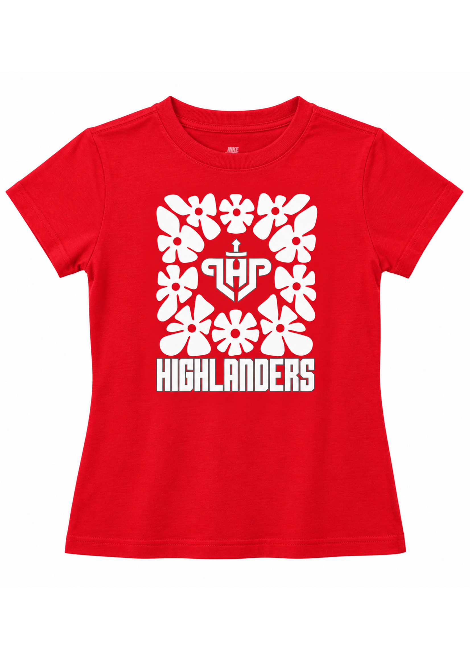 VIVA  LA FETE Youth Girls SS Tee LHP Logo Surrounded with Retro Flowers