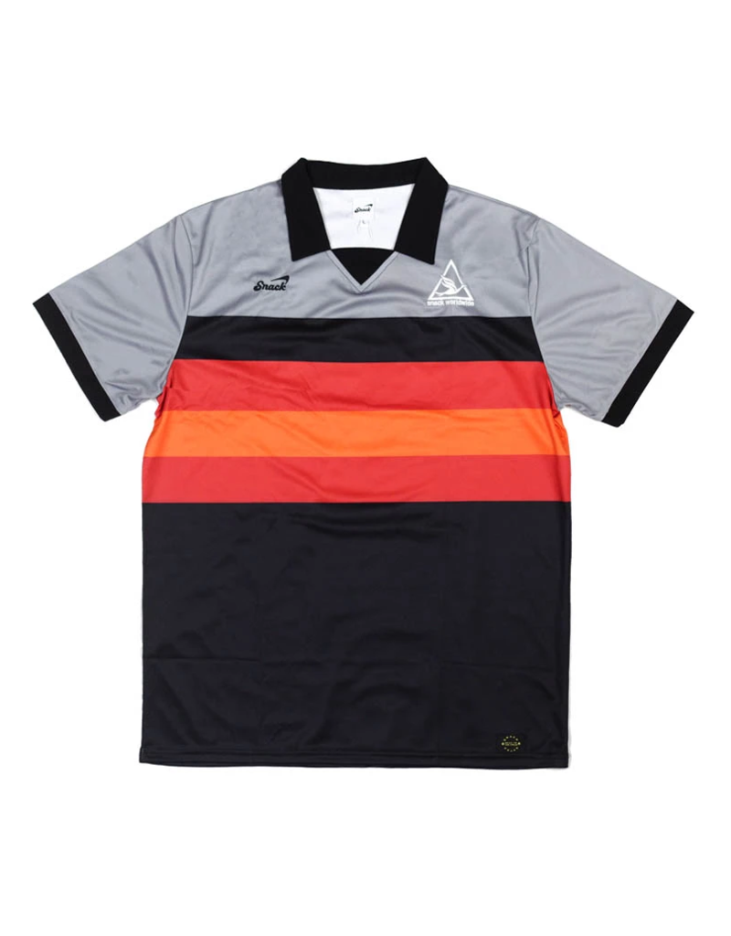 orange and black soccer jersey