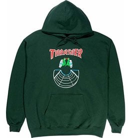 blue and green thrasher hoodie