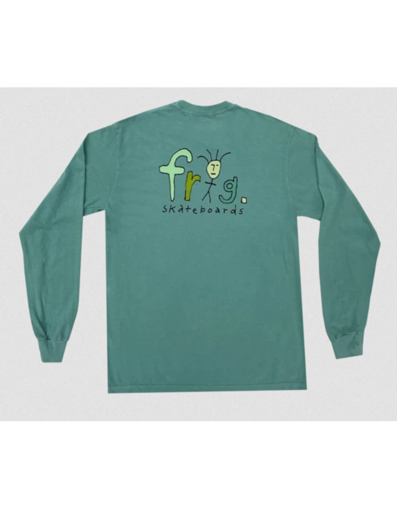 Frog Skateboards Frog Frog Man Logo Long Sleeve T-shirt - Grass Green (size Small or X-Large)